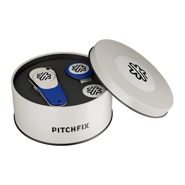New Round Golf Gift Tin with Icon and Hat Clip