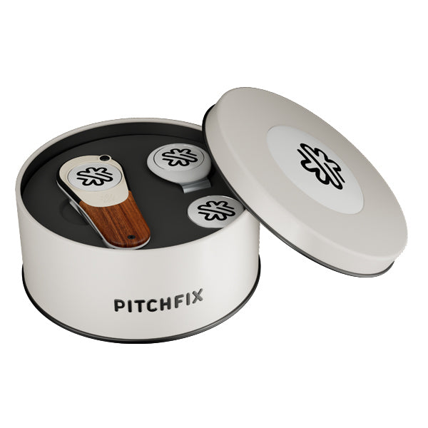New Round Golf Gift Tin with Woodie and Hat Clip