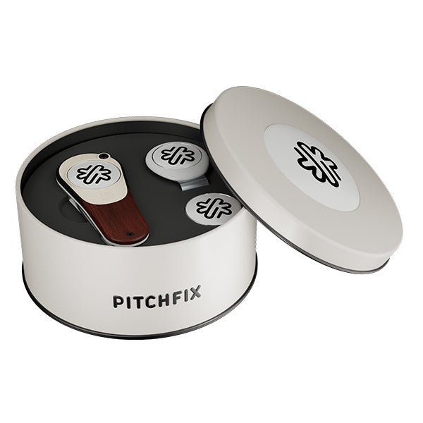 New Round Golf Gift Tin with Woodie and Hat Clip