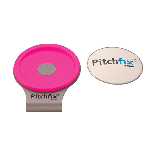 Flourescent Pink  Pitchfix Hat and Cap Clip Golf ball marker