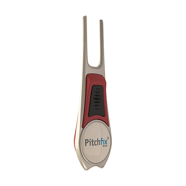 RED AND BLACK PITCHFIX DIVOT TOOL TOUR EDITION