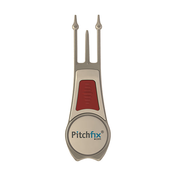 White and red Pitchfix Tour Edition 2.5 Divot Tool