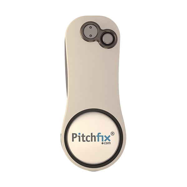 White with red Pitchfix Hybrid2.0 Divot Tool